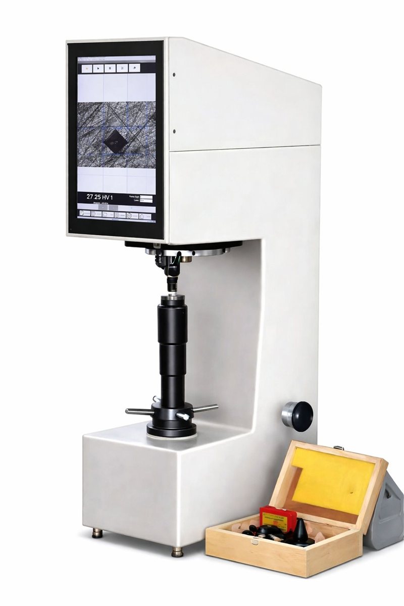 ETS Vickers micro hardness testing machine with optical measurement by Eklavya Techno Solutions India